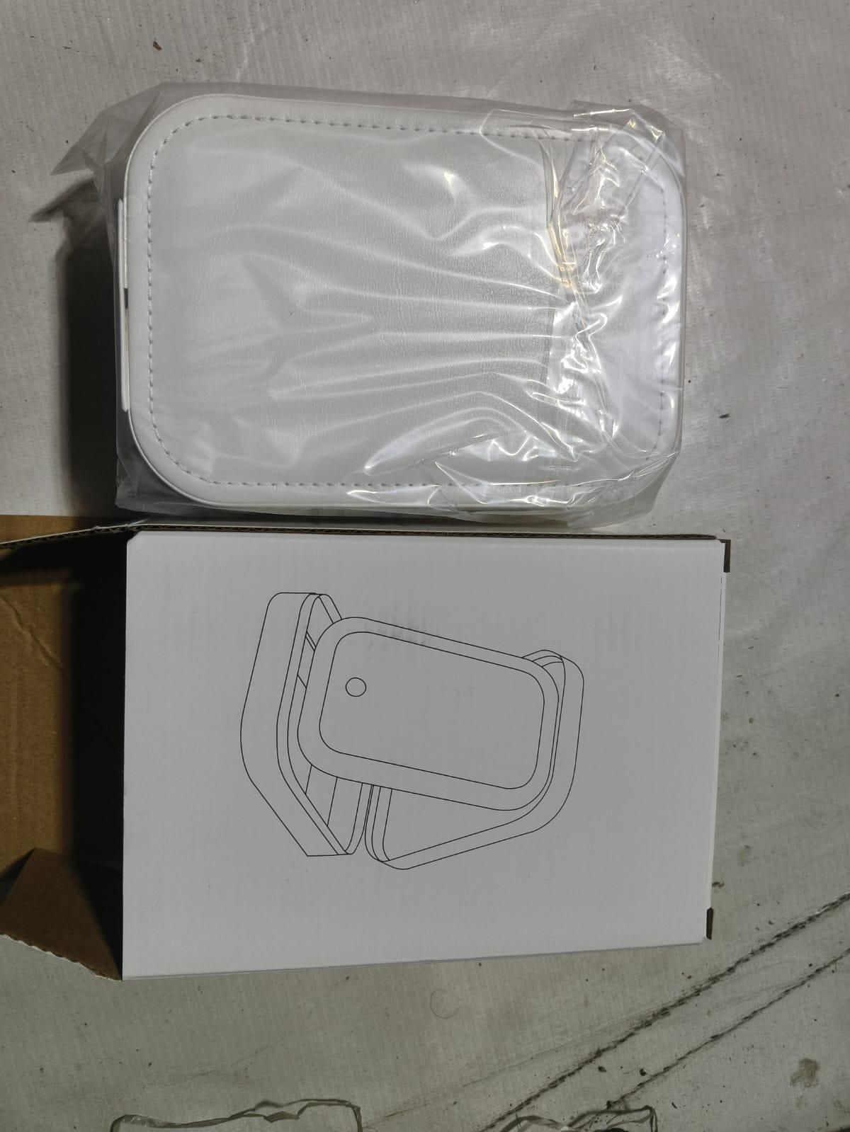 White Jewelry and Makeup Box with LED Mirror